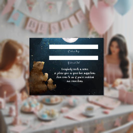 Bears Name Suggestionen Baby Shower Game Einladung