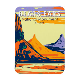 Bears Oars National Monument Utah Retro Magnet