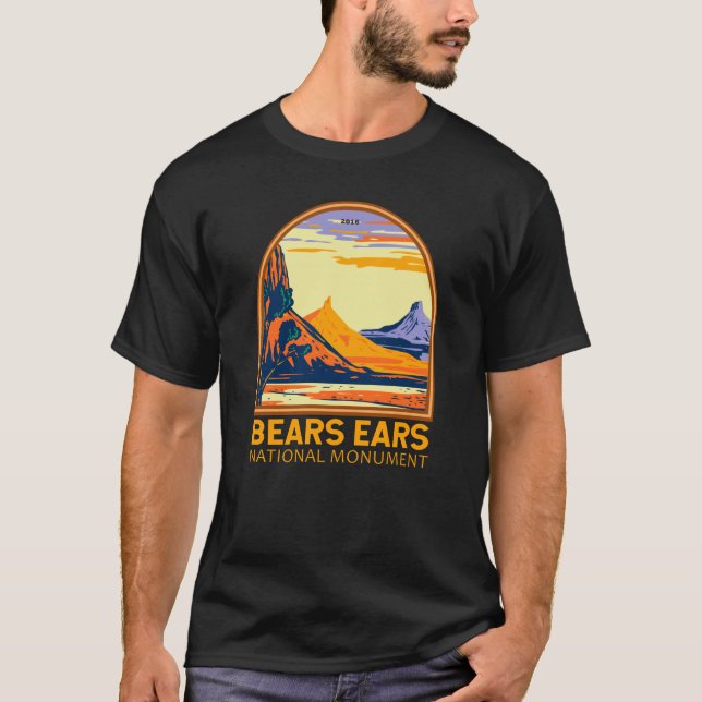 Bears Oars National Monument Utah Retro T-Shirt (Vorderseite)