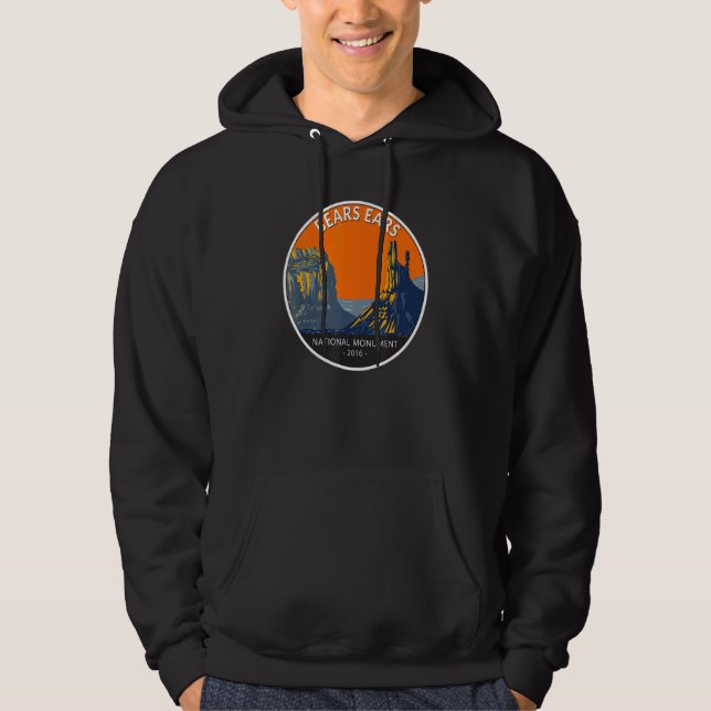 Bears Oars National Monument Utah Vintag Circle Hoodie (Vorderseite)