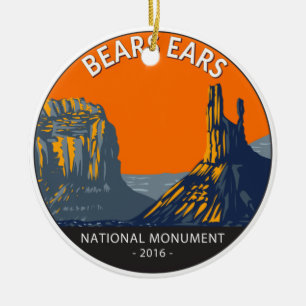 Bears Oars Nationaldenkmal Utah Vintag Keramik Ornament