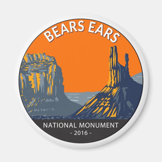 Bears Oars Nationaldenkmal Utah Vintag Magnet (Vorne)