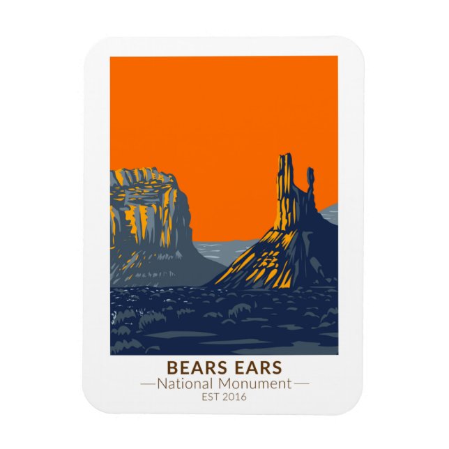 Bears Oars Nationaldenkmal Utah Vintag Magnet (Vertikal)