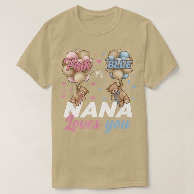 Bears Pink oder Blau Nana Lieben, die Sie Geschlec T-Shirt (Design vorne)