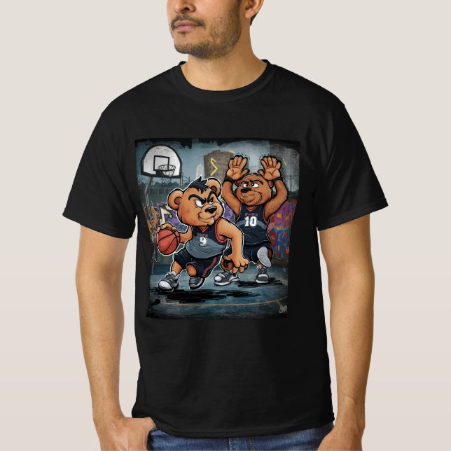 BEARS PLAYING BASKETBALL  T-Shirt (Vorderseite)