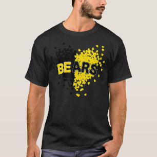 Bears Prists Teams Schule Geist Schwarz und Gelb H T-Shirt