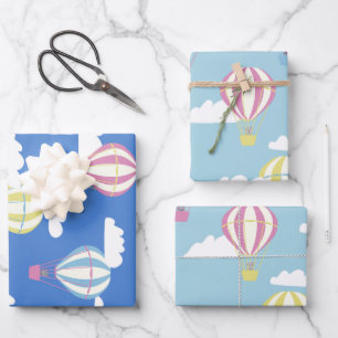 Bears & Rabbit Hot Air Ballon Day Out Geschenkpapier Set