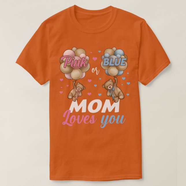 Bears Rosa oder Blaue Mama Lieben Sie Geschlecht z T-Shirt (Design vorne)