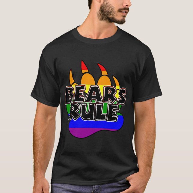 BEARS RULE RAINBOW BAR PAAR SHIRT (Vorderseite)