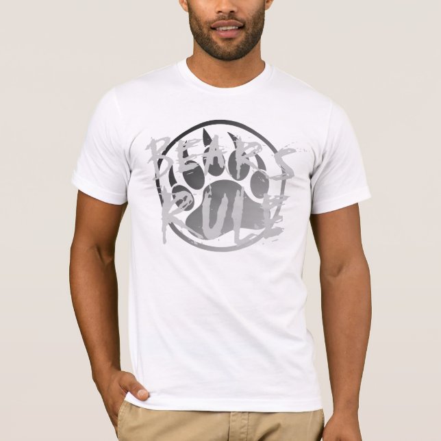 BEARS RULE SILVER BEAR PAW T-Shirt (Vorderseite)