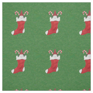 Bearted Gnome in Red Christmas Strumpf Green Stoff