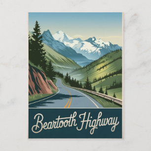 Beartooth Highway Vintage Postkarte