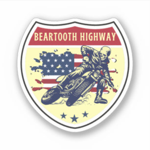Beartooth Highwayus 212 Route Montana nach Wyoming Aufkleber