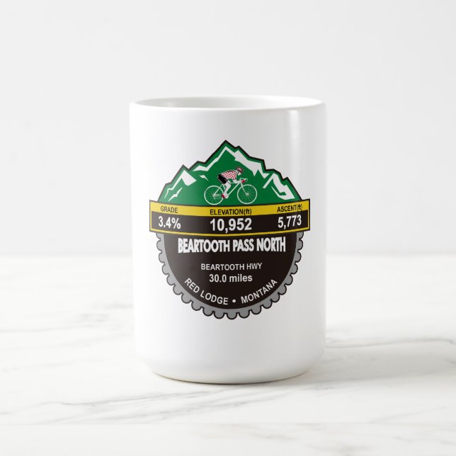 BEARTOOTH PASS NORDROTE LODGE, MT -"BERGE" KAFFEETASSE (Mittel)