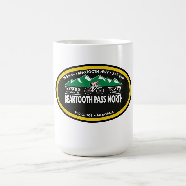 BEARTOOTH PASS NORDROTE LODGE, MT -"OVAL" KAFFEETASSE (Mittel)