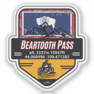 Beartooth Pass US 212 Motorrad 01 Aufkleber