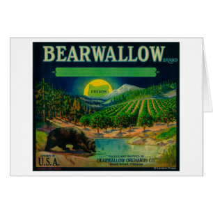 Bearwallow Apple Kiste LabelHood Fluss ODER