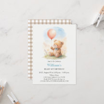 Beary 1. Geburtstag süßer Teddybär Ballon