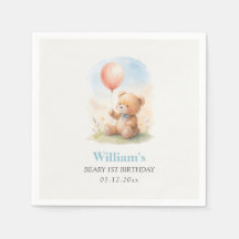 Beary 1. Geburtstag Teddy Bär Ballon