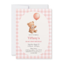 Beary 1. Mädchen-Geburtstag Süßer Teddybär-Ballon