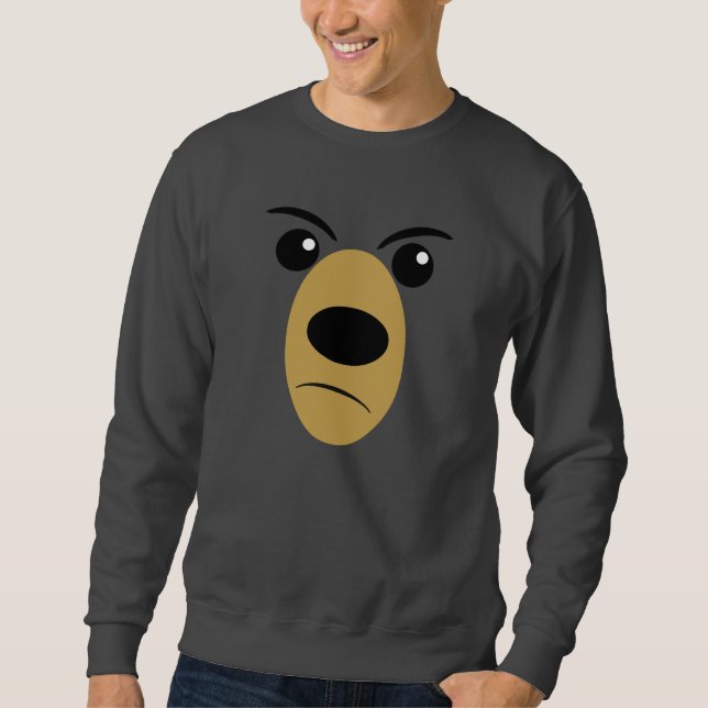 Beary Beängstigend Face Sweatshirt (Vorderseite)