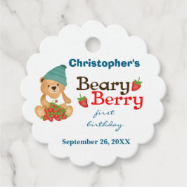 Beary Berry First Birthday Niedlich Kid Erdbeeren Geschenkanhänger