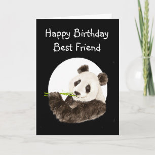 Beary Best Friends mit Niedlicher Aquarellpanda Karte