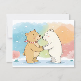 Beary Best Friends Postkarte