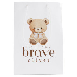 beary brave childhood cancer sick kids custom name mittlere geschenktüte