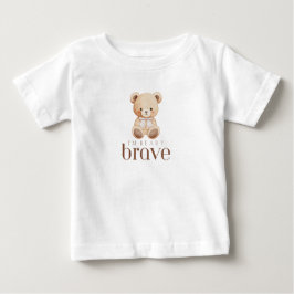 beary brave childhood cancer sick kids cute  baby t-shirt
