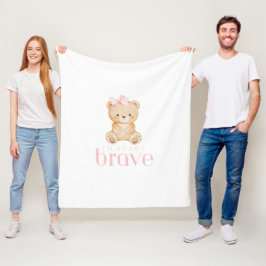 beary brave childhood cancer sick kids cute fleecedecke