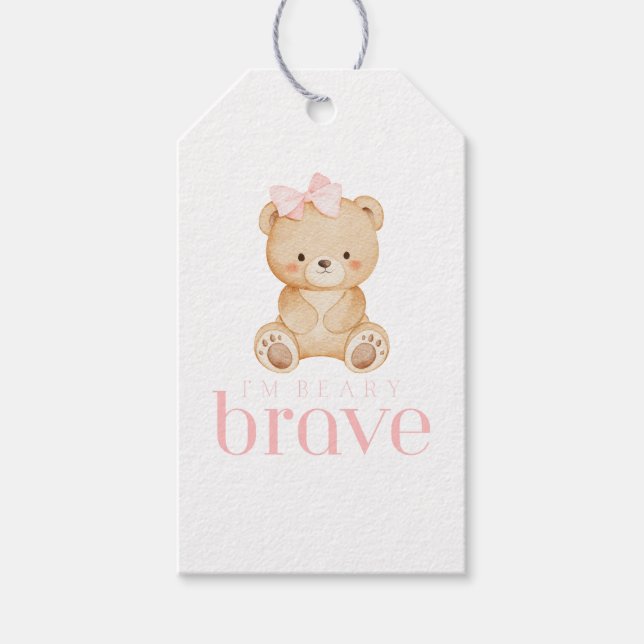 beary brave childhood cancer sick kids cute geschenkanhänger (Vorderseite)