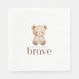 beary brave childhood cancer sick kids cute  serviette