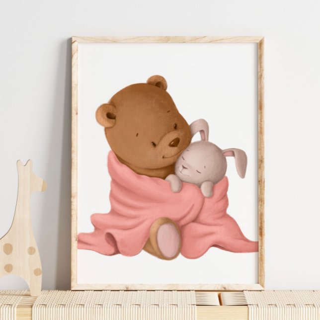 Beary Bunny Hug | Bärenwand Poster (Von Creator hochgeladen)