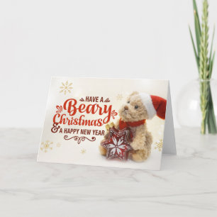 Beary Christmas Holiday Bear Christmas Card Art Karte