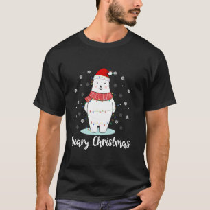 Beary Christmas Polar Bear Weihnachtsmannmütze Lig T-Shirt