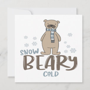 Beary Cold Bear Weihnachten Karte