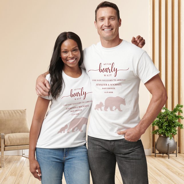 Beary Cool Baby Shower Shirt für Vater Men Guest (Von Creator hochgeladen)