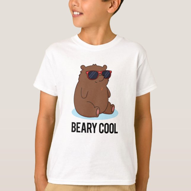 Beary Cool Funny Brown Bären Puff T-Shirt (Vorderseite)