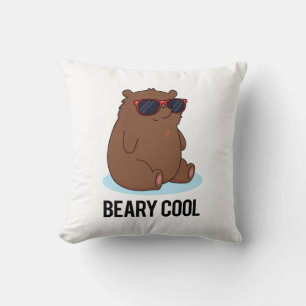 Beary Cool Lustiger Brauner Bär Pun Kissen