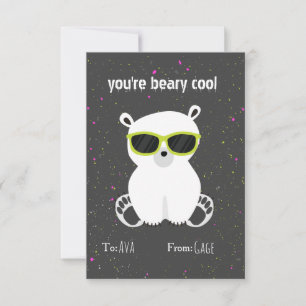 Beary Cool Polar Bear Sonnenbrille Kids Valentine