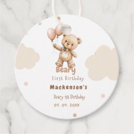 Beary First Ballon Junge 1. Geburtstag Teddybär Geschenkanhänger