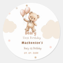 Beary First Balloon Boy 1st Birthday Teddy Bear