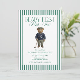 Beary First Par-Tee Golf 1st Birthday Einladung