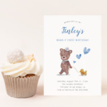 Beary First Teddy Bear Boy Birthday Part