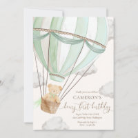 Beary First Teddy Bear Hot Air Ballon Birthday