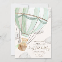 Beary First Teddy Bear Hot Air Ballon Birthday