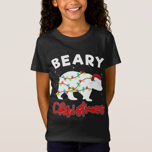 Beary Frohe Weihnachten für Bären Liebhaber Funny  T-Shirt (Vorderseite)