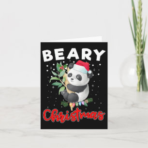 Beary Frohe Weihnachten für Panda Bären Liebhaber  Karte