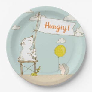 Beary Hungry Party Paper Plate Pappteller